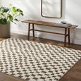 Freud Brown High Pile Checkered FEU2317 Rug - Sizes Available thumbnail 2