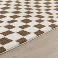 Freud Brown High Pile Checkered FEU2317 Rug - Sizes Available thumbnail 3