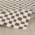 Freud Brown High Pile Checkered FEU2317 Rug - Sizes Available thumbnail 4