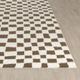 Freud Brown High Pile Checkered FEU2317 Rug - Sizes Available thumbnail 5