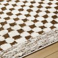 Freud Brown High Pile Checkered FEU2326 Rug - Sizes Available thumbnail 3