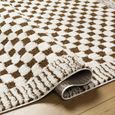 Freud Brown High Pile Checkered FEU2326 Runner - 80cm x 220cm thumbnail 4