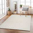 Freud White High Pile Checkered FEU2306 Rug - Sizes Available thumbnail 2