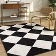 Tivoli Black Washable Shaggy Diamond EDRV2305 Rug - Sizes Available thumbnail 2