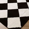 Tivoli Black Washable Shaggy Diamond EDRV2305 Rug - Sizes Available thumbnail 3