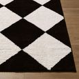 Tivoli Black Washable Shaggy Diamond EDRV2305 Rug - Sizes Available thumbnail 5