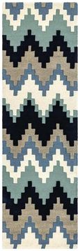 Contemporary Design Matrix Runner - Cuzzo 70 - Blue - 70cm x 240cm