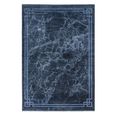 Contemporary Design Zehraya Rug - Border Ink Blue - Sizes Available