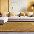 Contemporary Plain Ascot Rug - Gold - Sizes Available