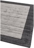 Contemporary Plain Blade Rug - Border 04 - Charcoal Silver - Sizes Available