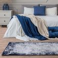 Easy Kuza Rug - Border - Navy - Sizes Available