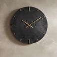 Bilal Wall Clock - Round - Black and Gold - Aluminium