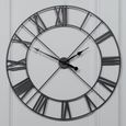 Wall Clock - Black Metal - Round - Large