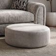 Arc Fabric Round Footstool - Colours Available thumbnail