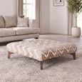 Cancun Fabric Square Footstool - Colours Available thumbnail