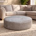 Vesper Fabric Round Footstool - Colours Available thumbnail
