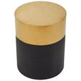 Cardoba Stool - Round - Black Faux Shagreen