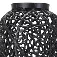 Clearance - Black Aluminium Cast Lattice Vase - A263