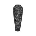 Clearance - Black Aluminium Cast Lattice Vase - A263