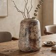Dena Vase - Beige - Large - Metal