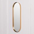 Slim Oval Wall Mirror - Gold - 26cm x 75cm