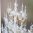 Chandelier Wall Art - Gold Foiled Canvas - Square