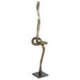 Charlie Sculpture - Antique Brass Metal - Abstract
