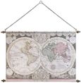 World Map - Grey and Beige