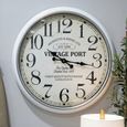 Set of 2 Vintage Port Cream Wall Round Dia 63cm Clock thumbnail