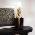 Seated Silhouette Table Lamp - Gold and Black - Metal