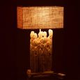 Figurines Table Lamp - White and Natural - Polyresin