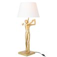 Golfer Table Lamp - White and Gold - Polyresin
