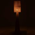 Greige Floor Lamp - Large - Rope Cloth - Conical Base - Beige