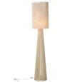Greige Floor Lamp - Large - Rope Cloth - Conical Base - Beige