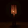 Greige Floor Lamp - Medium - Rope Cloth - Conical Base - Beige