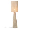 Greige Floor Lamp - Medium - Rope Cloth - Conical Base - Beige