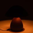 Pottery Table Lamp - Brown - Ceramic