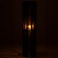 Ribbed Floor Lamp - Dark Brown - Mango Wood