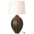 Ribbed Table Lamp - Beige and Brown - Aluminium