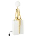 Seated Silhouette Table Lamp - Gold and White - Metal