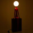 Seated Silhouette Table Lamp - Red and Black - Metal