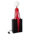 Seated Silhouette Table Lamp - Red and Black - Metal
