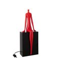 Seated Silhouette Table Lamp - Red and Black - Metal