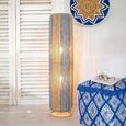 Cylinder Floor Lamp - Blue and Natural - Rope and Metal