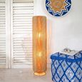 Cylinder Floor Lamp - Orange and Natural - Rope and Metal