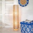 Cylinder Floor Lamp - White and Natural - Rope and Metal