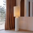 Esmee Fluted Floor Lamp - Off White - Ceramic