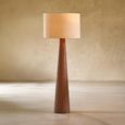 Melina Floor Lamp - Conical Base - Dark Brown - Ceramic