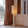 Ruth Fluted Floor Lamp - Camel - Ceramic
