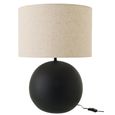 Ball Table Lamp - Black - Ceramic